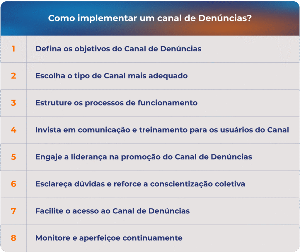 Passo para implementar um canal de denúncia em sua empresa.